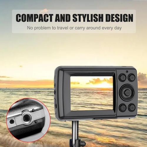 16MP Megapixel Compact Digital Camera and Video Recorder with 2.4" LCD Screen, USB Cable, Digital Zoom, Easy Controls, Lightweight Portable Design, for Beginners and Travel Photography