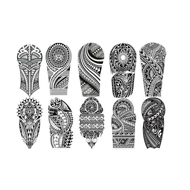 Tribal Tattoos Maori Design Tattoos Männer Tattoos 10 Bögen Set