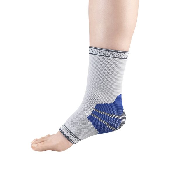 CHAMPION Elastic Ankle Support Compression Sleeve, Gray, Small