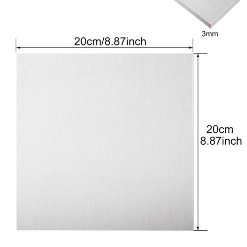 2PCS 3003 Aluminum Sheet, 8 x 8 x 1/8 Inch Aluminum Plate Covered with Double Protective Film, Rectangle Metal Aluminum Sheet Plate for Crafting, DIY, Crafting, Industry
