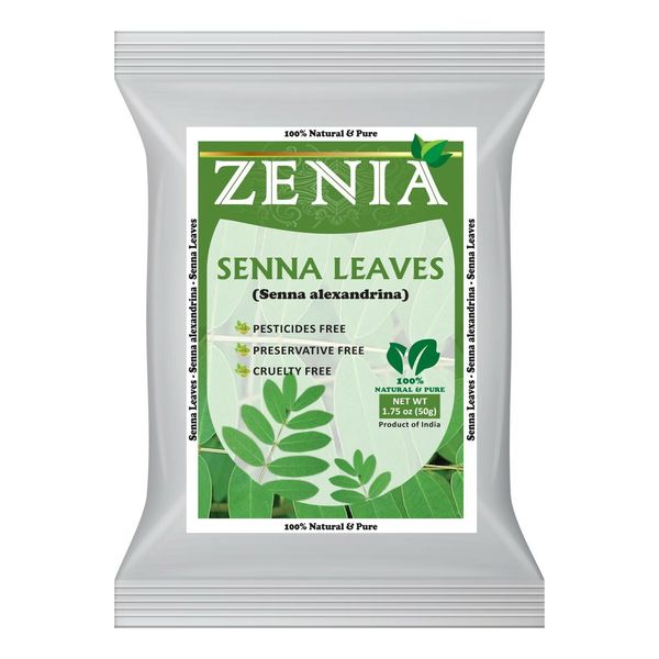 50g (1.75oz) Zenia Dried Senna Leaves Cut & Sifted Non GMO & Gluten Free