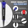 WORKPRO 3PIECE Nail Punch Set Nail Setter Color Coded Nail Set 1/32" 1/16" 3/32"