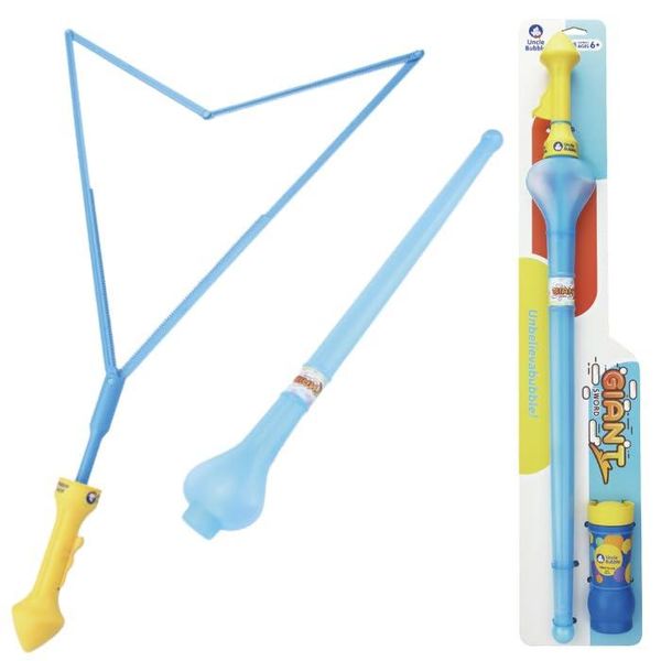 Uncle Bubble Giant Sword (Large Size) Comes with special bubble solution for big bubbles Large bubbles Make and cut bubbles Ultra bubble solution Outdoor toys Kids ball