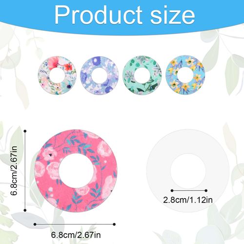 25pz Copri Sensore per Libre 1/2, Patch per Monitoraggio Dello Zucchero Nel Sangue con Motivo Floreale Impermeabile Patch Adesive Accessori Adesivi Sensore Compatibile con Libre(5 Stili)