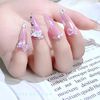 Nail Parts Set of 300 Clear Aurora Ribbon Butterfly 3D 3D Bowknot Nail Art Jewelry Parts Handmade Deco Parts Accessory Parts for Resin