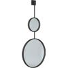 Brewer Modern Minimalist round Stacked Accent Mirror, Black