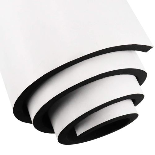 Storystore Foam Insulation Neoprene Sheets with Adhesive, 1/4'' Thick x 12'' W x 98'' L Multi-Function Soundproof Large Closed Cell Neoprene Rubber Roll, Black