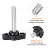 sourcing map 10pcs Tee Wing Knobs Thumb Screws M6 x 30mm Male Thread 27mm Plastic Head T Knobs Adjustable Handles Hand Clamping Knobs Grip Thumbscrew, Black