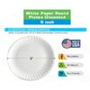 400 Pack White Uncoated Paper Plates Diameter Recyclable Microwave Safe 9" Inch