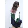 Brightlele cy73xx-S-BE Wig, Gradient, Ponytail, Long, Two-Tone Wave, Wig, One-Touch Extension