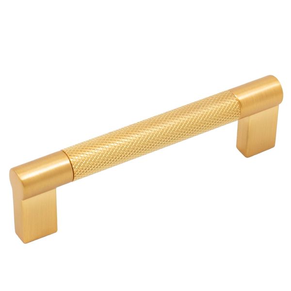 Urban Cabinet Pull, 96 Millimeters, Satin Brass by Stone Harbor Hardware