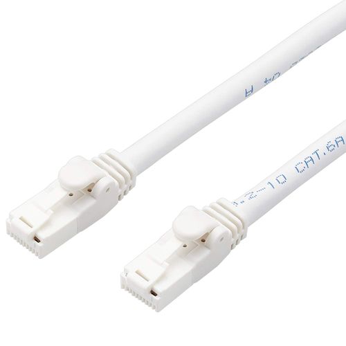 Elecom LD-GPAT/WH15/RS LAN Cable, 32.1 ft (15 m), Nail Break Prevention, Simple Packaging, EU RoHS Compliant, Yoli Wire, White