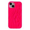 Caseative for iPhone 13 Case,Pleated Water Ripple Chrome Wave Pattern Soft Phone Case (M Red)