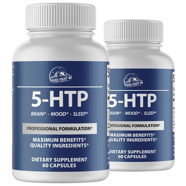 5-HTP Professional Formulation Dietary Supplement 2 Bottles 120 Capsules