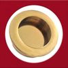 Universal Hardware Finger Pulls Handle Recessed Edge Flush Fitting Pocket Insert Wardrobe Sliding Doors 40mm (Polished Brass)