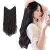 AISI HAIR Wig, Extensions, Curly, Black, U-Shaped, Half Wig, One-Touch, Long, Curly Hair, Clip, Women's, Loose and Soft