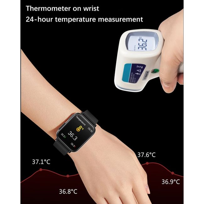 Painless Non-invasive Blood Sugar Smart Watch Men Blood Pressure Monitoring  IP68 Waterproof Smartwatch Women Glucometer Watches