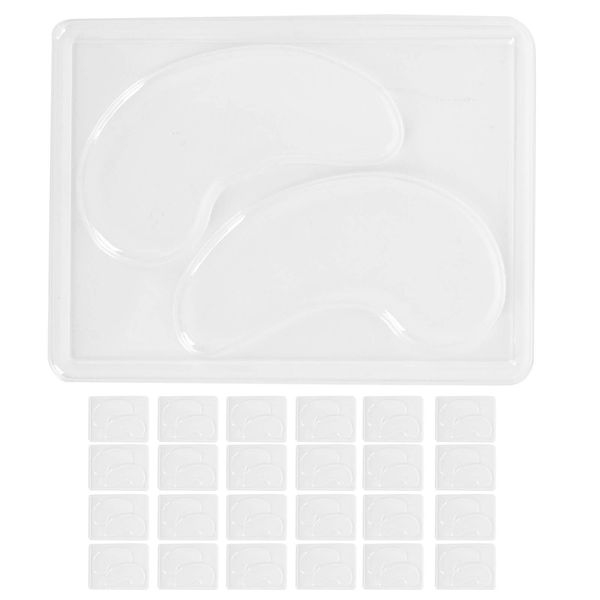 Sonew DIY Augenmasken Form, Eyes Mask Mold, 25pcs Transparent DIY Eye Mask Mold Portable Reusable Eye Mask Patch Tray Plate Set