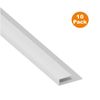 10 x White Start/J Trim 2.5 Metres for UPVC Plastic Soffit & Cladding Boards