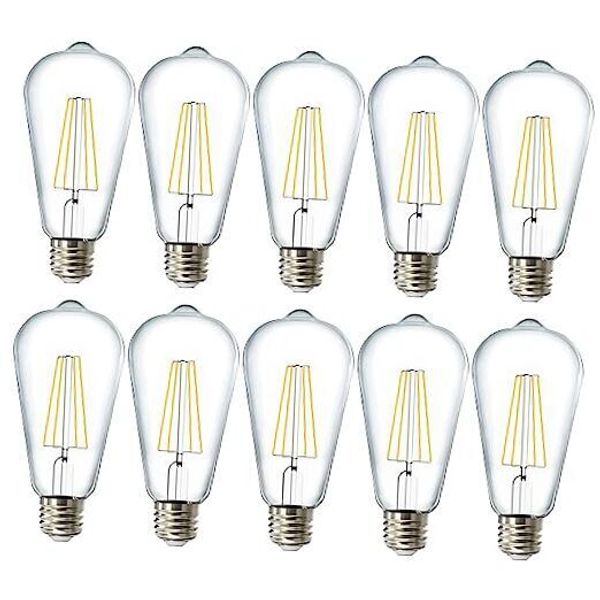 10 Pack Vintage LED Edison Bulbs 60W 10 Count (Pack of 1) 5000k Daylight