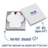 TooLoud He is Risen - Easter - Sunrise Letters Paw Print Shaped Christmas Ornament