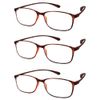 Calabria 720 Flexie Round Square Reading Glasses +0.50 Tortoise (3pack) Men/Wome