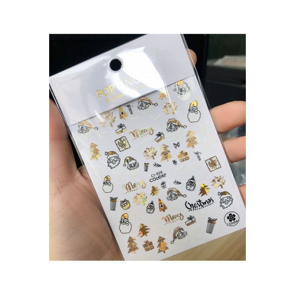 Tırnak Yılbaşı Sticker Tırnak Süsleme Nail Art CJ026-GOLD