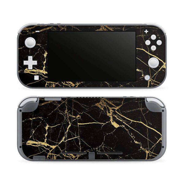 DeinDesign Skin Compatible with Nintendo Switch Lite Film Sticker Marble Black Pattern