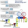 Diagnostic Manifold Vacuum Gauge Set Air Conditioning Professional A/C/HVAC Tool