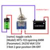 CESFONJER 15 Pcs SPDT Mini Micro Toggle Switch, ON/Off 3 Pins 2 Position Miniature Toggle Switch AC 125V/6A