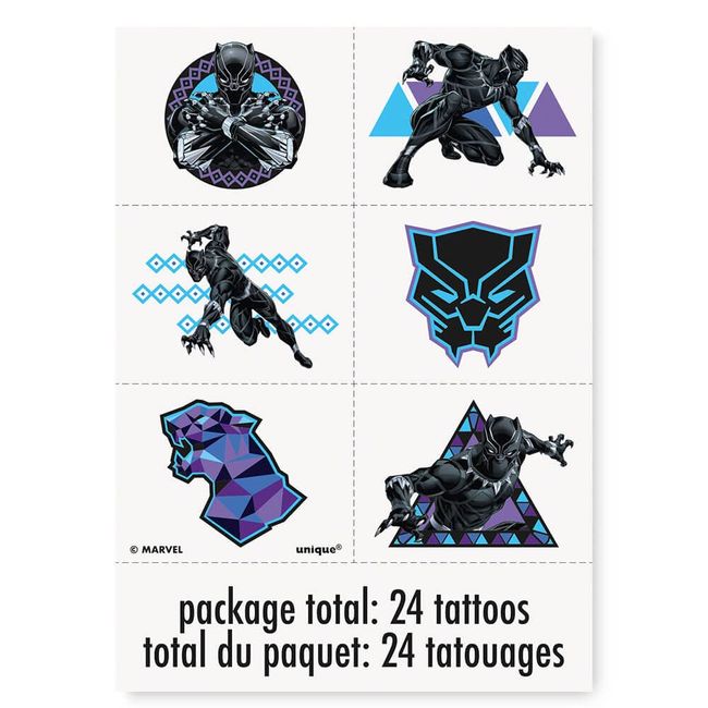 Black Panther Tattoos I Pack of 24
