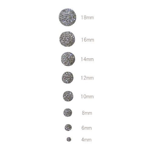 Bling Crystal Ball Purple 6mm (2 holes)