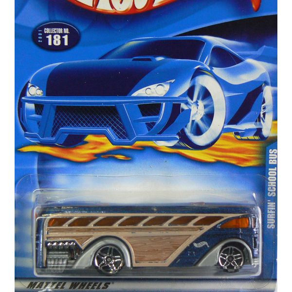Hot Wheels 2001 Surfin' School Bus Col. #181 BLUE 1:64 Scale