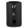 Capri Tools 17 mm Shallow Impact Socket, 1/2-Inch Drive, 6-Point, Metric