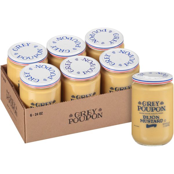 Grey Poupon Dijon Mustard (24oz Jars, Pack of 6)