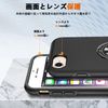 iPhone X Case, iPhone XS, Case with Ring, Shockproof, Protective Cover, Shock Absorption, TPU, Thin, Scratch-Resistant, Thin, Silicone, Stand Function, Compatible with Car Holder, Dual Layer