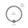 PiercedOff Titanium 0.8mm Fixed 2mm Ball Bendable Cut Ring - Ring Size 10mm