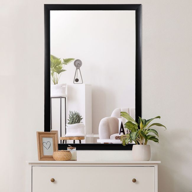 24 x 36" Rectangular Wall Mirror Sturdy Frame HD Clear Images Makeup Mirror