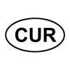 CafePress Curacao CUR Oval Car Bumper Sticker