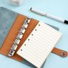 FSSTUD 200 Sheets A7 Blank Lined Paper Refills Small Binder Notebook Insert Pages 6 Ring Planner Inserts Loose Leaf Refill Paper Binder Journal Refills Pages