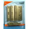 National Hardware N830-403, 4" Security Door Hinge 3 Hinges Satin Brass, FS
