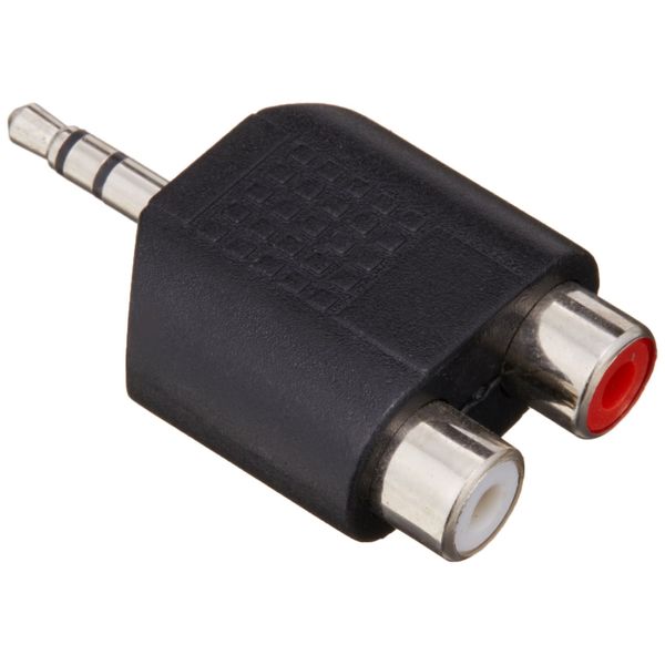 Conversion Meijin 3.5mm Stereo Mini to RCA Converter Adapter, 2 Pack AV/RCA2J-35PS(2P)