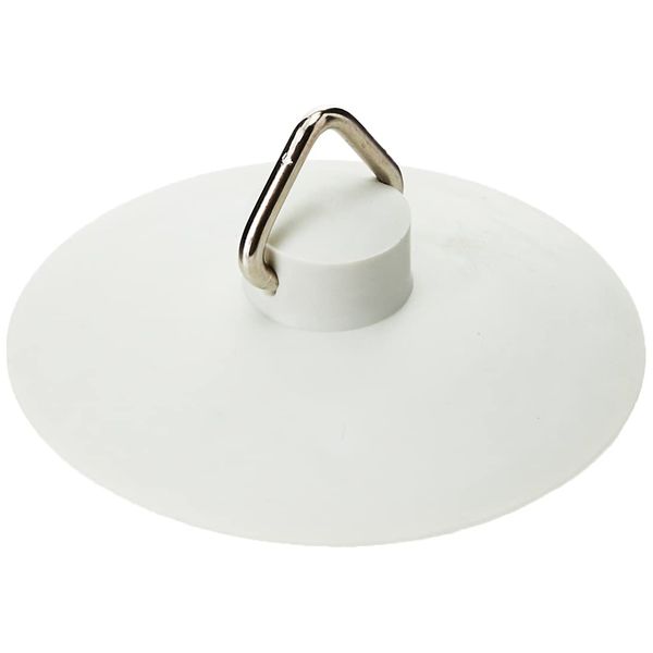 Merriway BH01908 Parking Self-Seating Universal Basin or Bath Plug, 57mm (2.1/4 inch) Diameter-White