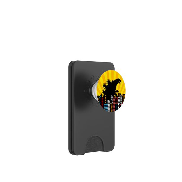 Comics Phone-Grip Comics Retro Kaiju Design PopSockets PopWallet for MagSafe