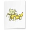 4 x 'Banana Cat' Gift Tags/Labels (GI00036676)