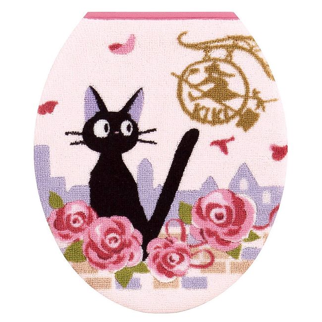 Senko 37176 Kiki's Delivery Service Gigi and Date, Toilet Lid Cover, For Regular Toilet Seats, Pink, Character, Gigi, Cat