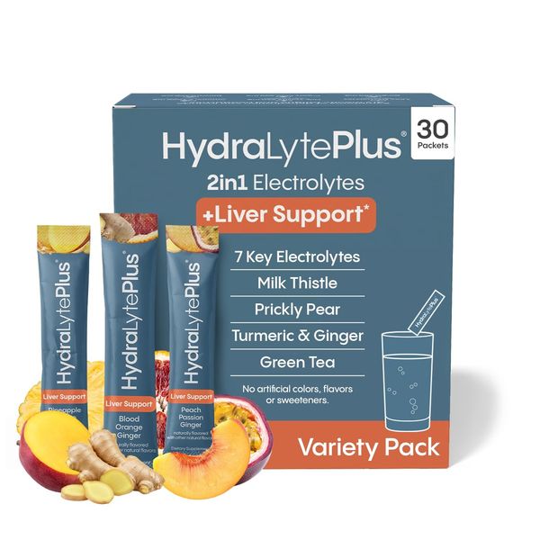 Electrolyte Mix with Liver Support 30 Packets for Hydration Variety Flavors