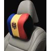 Moldova Flag Car Headrest Neck Support Pillow with Memory Foam (2 Pack)