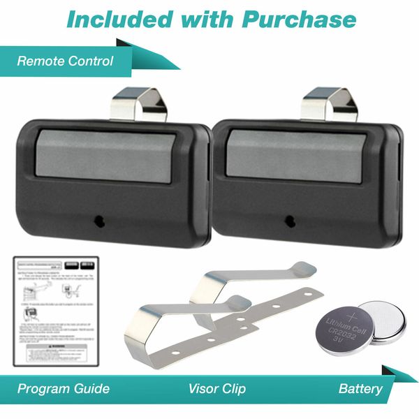 2 For Chamberlain 950ESTD 891LM Garage Door Opener Remote Security+ 2.0 Learn