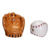 Baseball and Gloves Ceramic Salt and Pepper Shakers Set